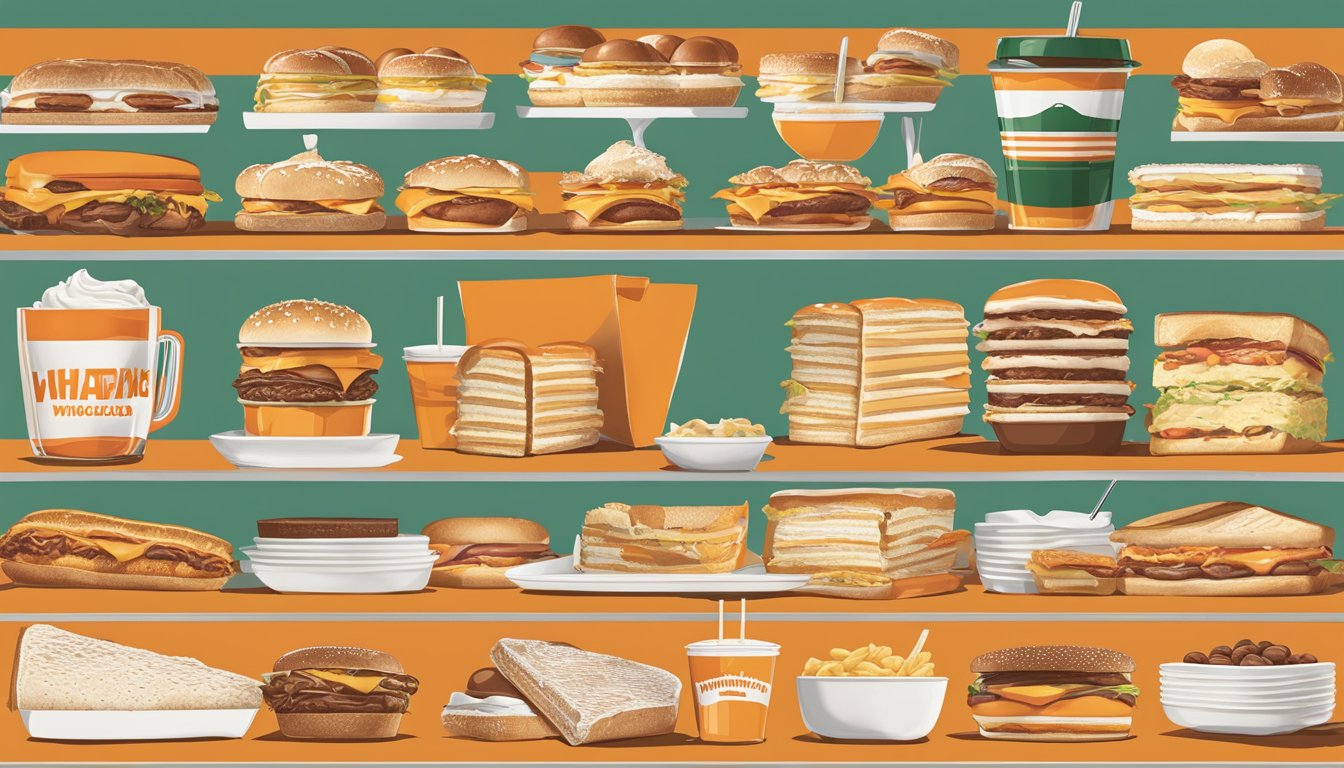 A timeline of Whataburger's breakfast menu items from the 1950s to the present, showcasing the evolution of the brand identity and customer experience