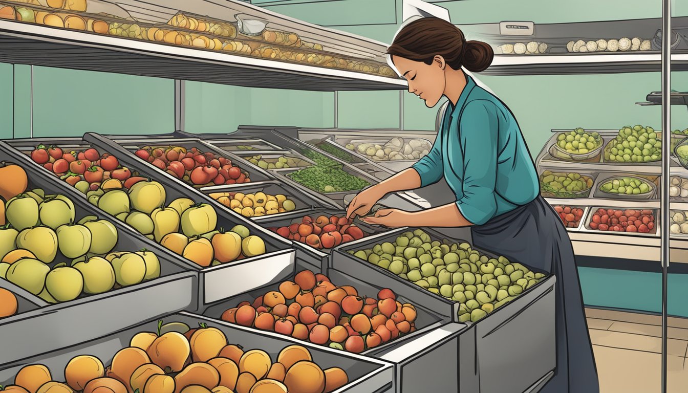 A person selecting various apple varieties for a diabetic apple pie recipe