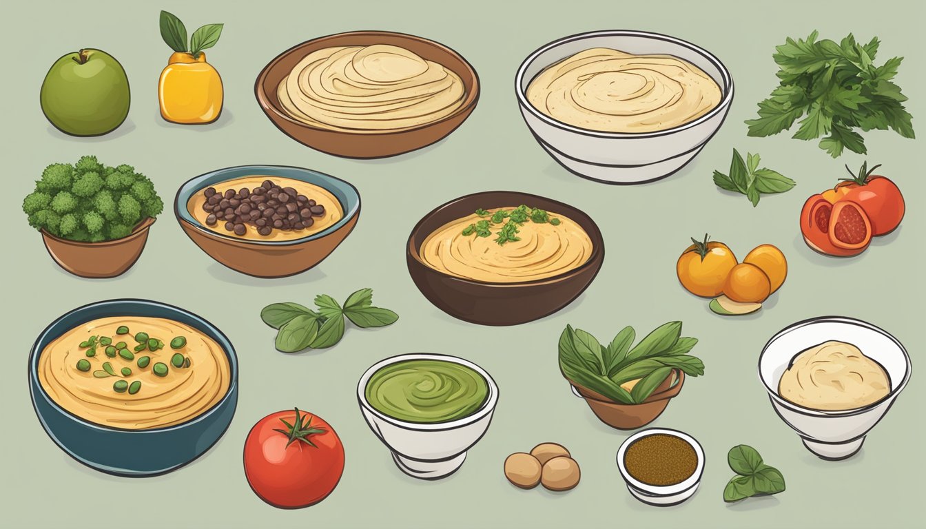 A table filled with ingredients for diabetic hummus recipe