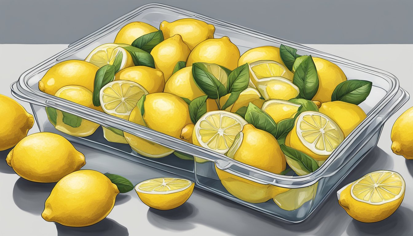 A colorful array of fresh lemons, chicken breast, and assorted storage containers filled with leftover lemon chicken diabetic recipe