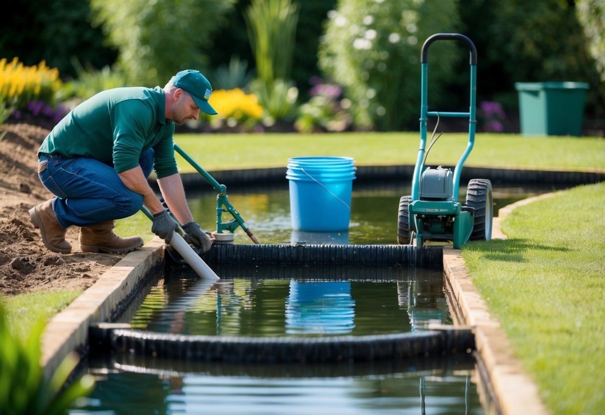 Aqua Pond Ltd constructs a pond, using filtration systems and digging equipment