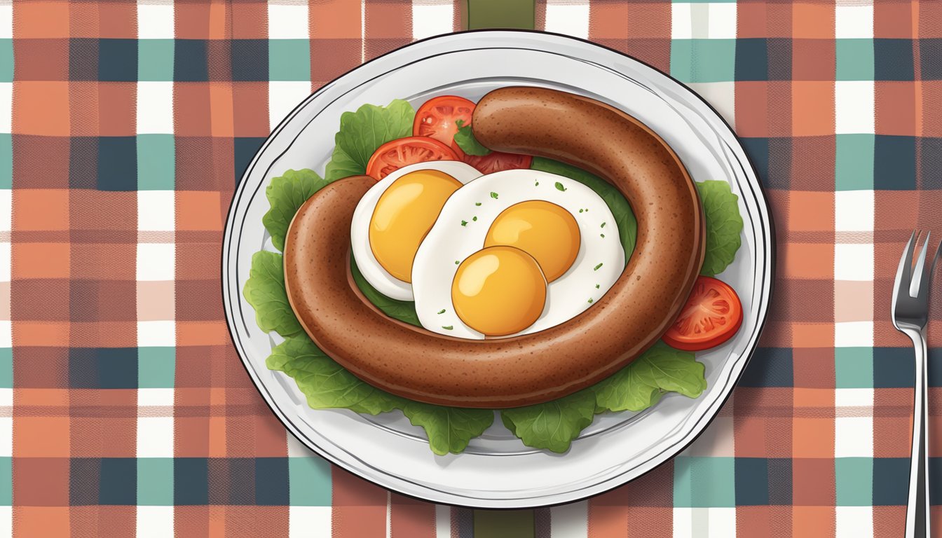 A plate with breakfast sausage and Italian sausage next to each other