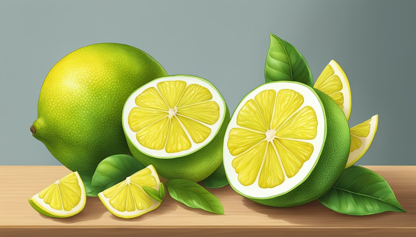 A vibrant citron being sliced open, with its juicy flesh and fragrant aroma filling the air