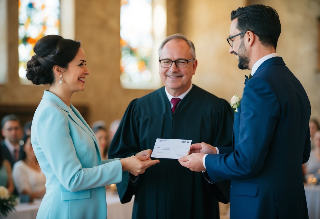 A humanist celebrant receives payment for services rendered