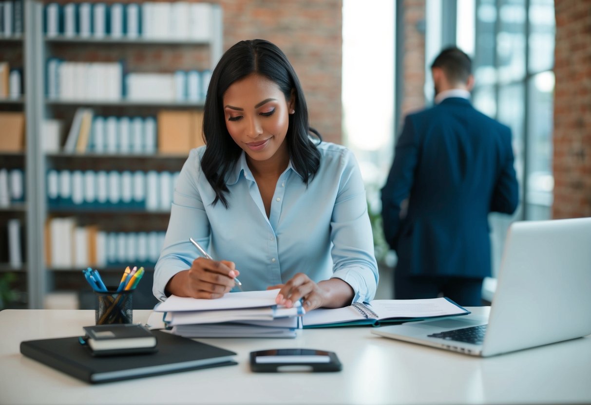 A person researching and compiling a list of qualifications and skills for project planners in the UK