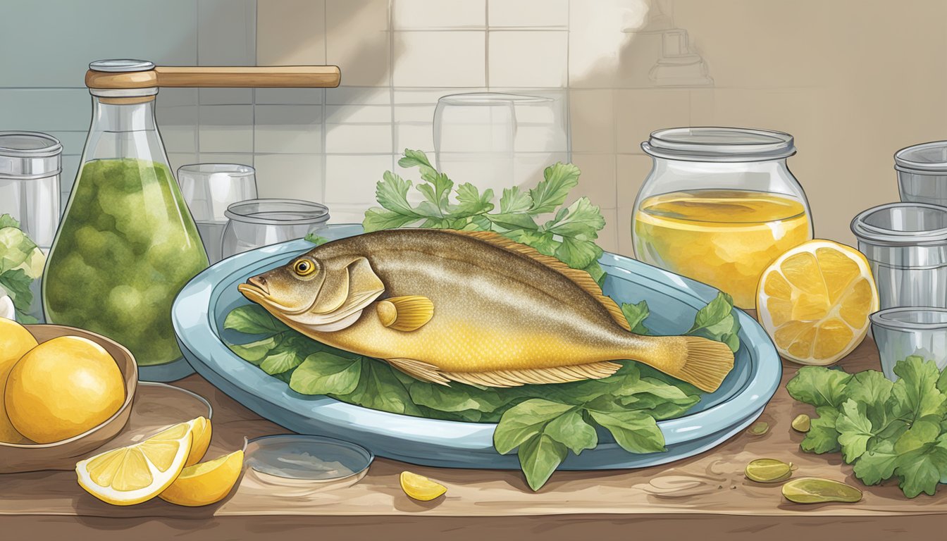 A flounder being replaced by alternative ingredients in various recipe types