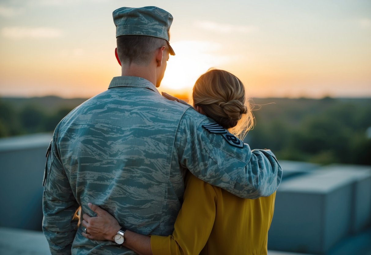A military man's spouse struggles with frequent relocations and separations, financial instability, and the stress of potential danger