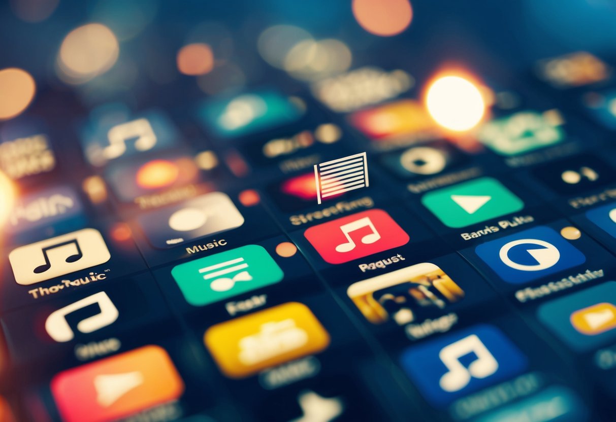 A crowded music streaming platform with a highlighted song gaining the most requests