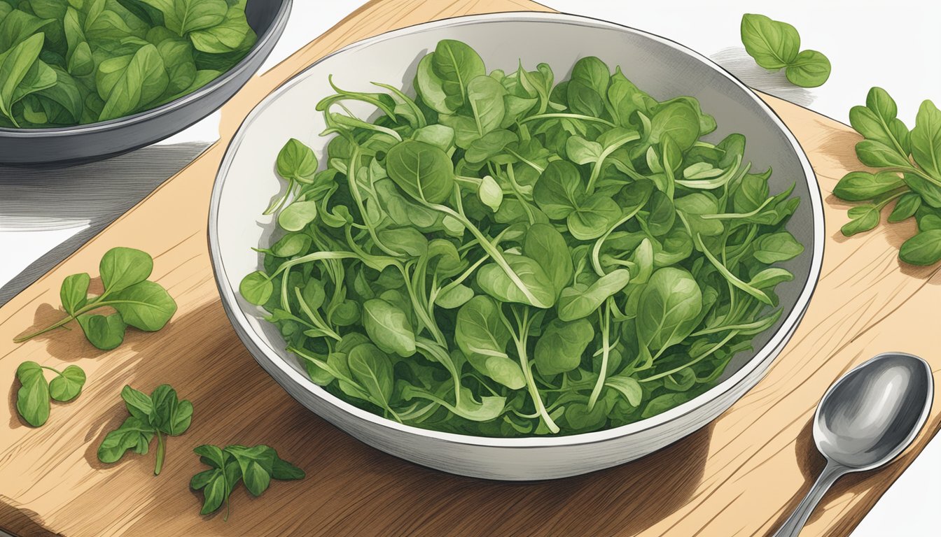 A bowl of salad with arugula leaves replacing spinach, showing their unique peppery taste and delicate texture