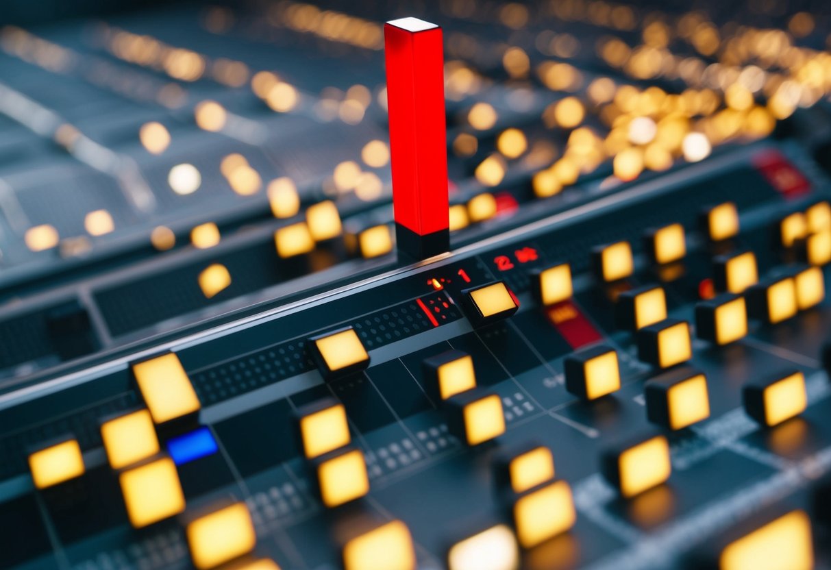 A crowded music chart with a single song towering above the rest