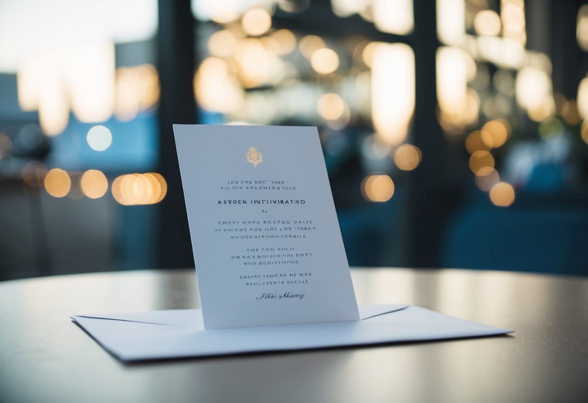 A lone invitation sits on a table, unopened, as the event date approaches