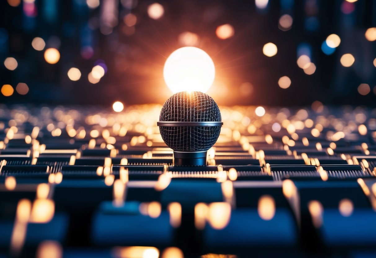 A crowded music chart with a spotlight on the top song
