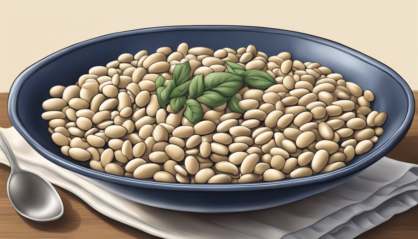 A bowl of navy beans transforms into great northern beans