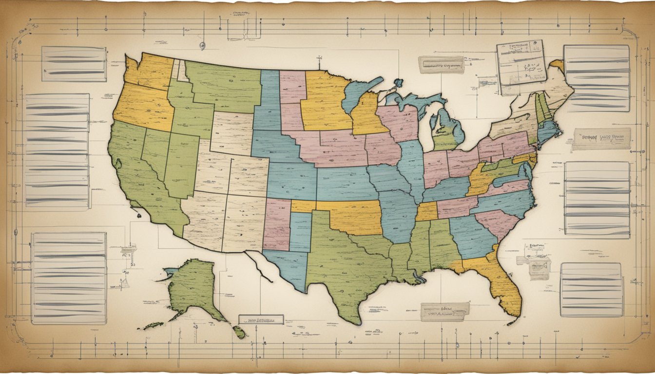 A country music chart with George Strait's "Write This Down" at the top, surrounded by milestone markers