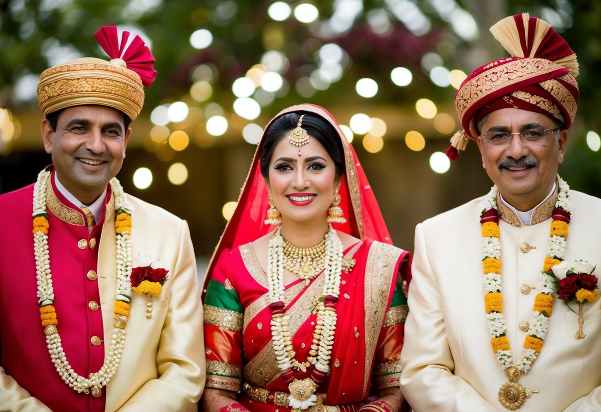 The bride and groom's parents each contribute to shared expenses and uphold their respective cultural traditions for the wedding