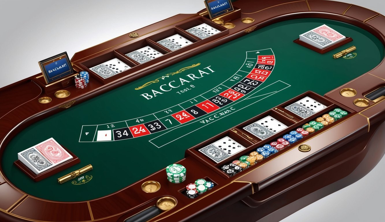 Sebuah meja baccarat yang ramping dengan sistem pembayaran cepat