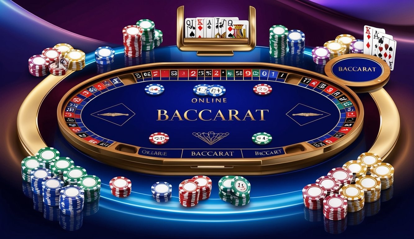 Permainan baccarat online yang dinamis dengan berbagai variasi, berlatar belakang yang ramping dan modern