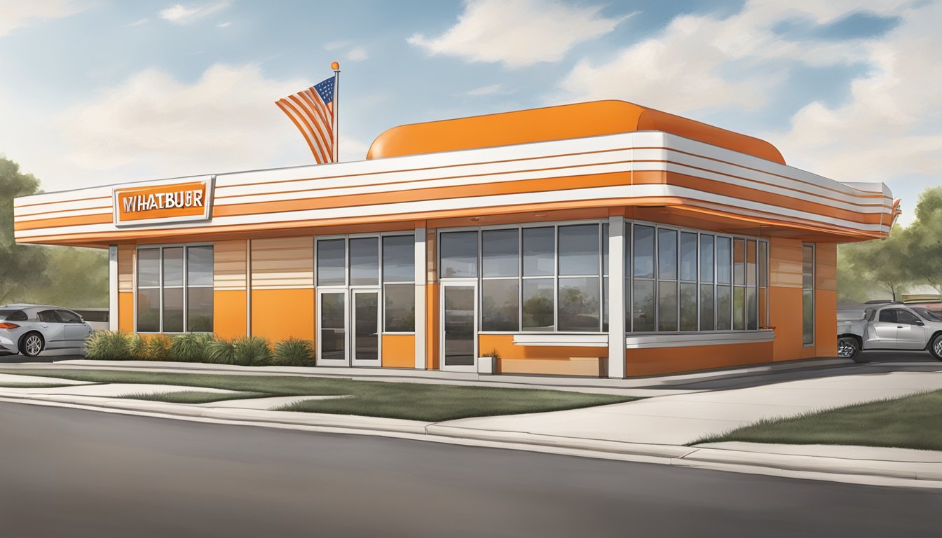 The Whataburger location at 3113 West Shawnee Bypass in Muskogee, with the iconic orange and white striped building and drive-thru