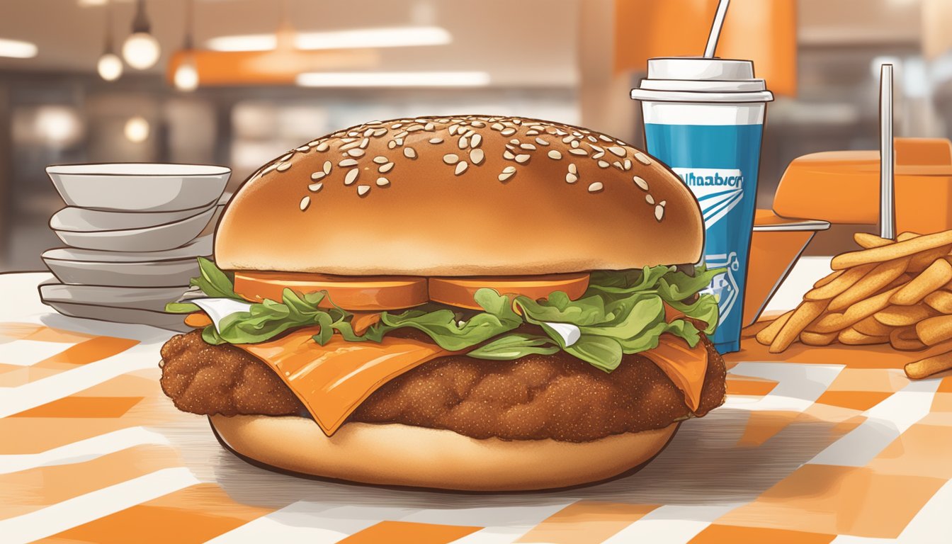 A brioche bun with "Limited-Time Specials and Promotions" from Whataburger