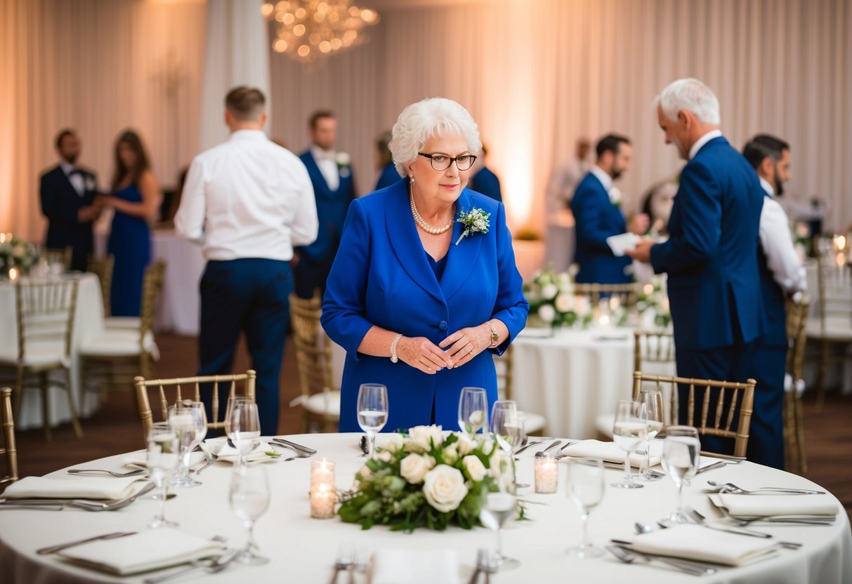 The groom's mother is responsible for organizing the reception venue and overseeing the catering and entertainment