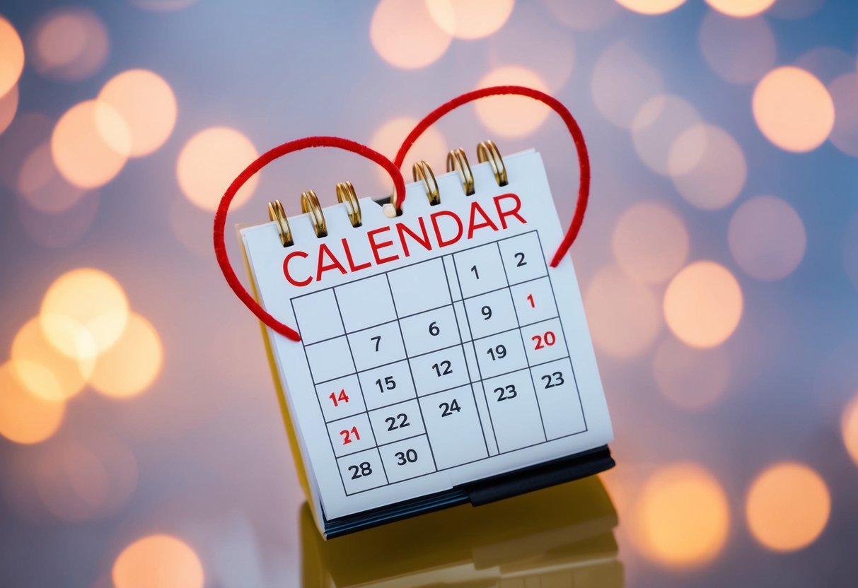 A calendar with the date circled and a heart drawn around it