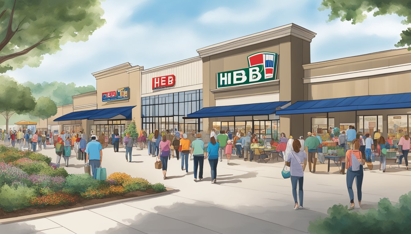 The Heb Center at Cedar Park bustling with promotional activities and giveaways