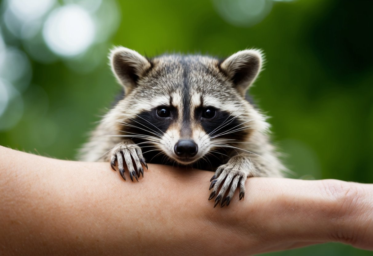 A raccoon parasite burrows into its human host's skin, causing irritation and discomfort