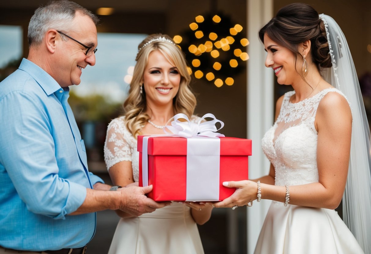 Parents purchase a wedding gift for the bride