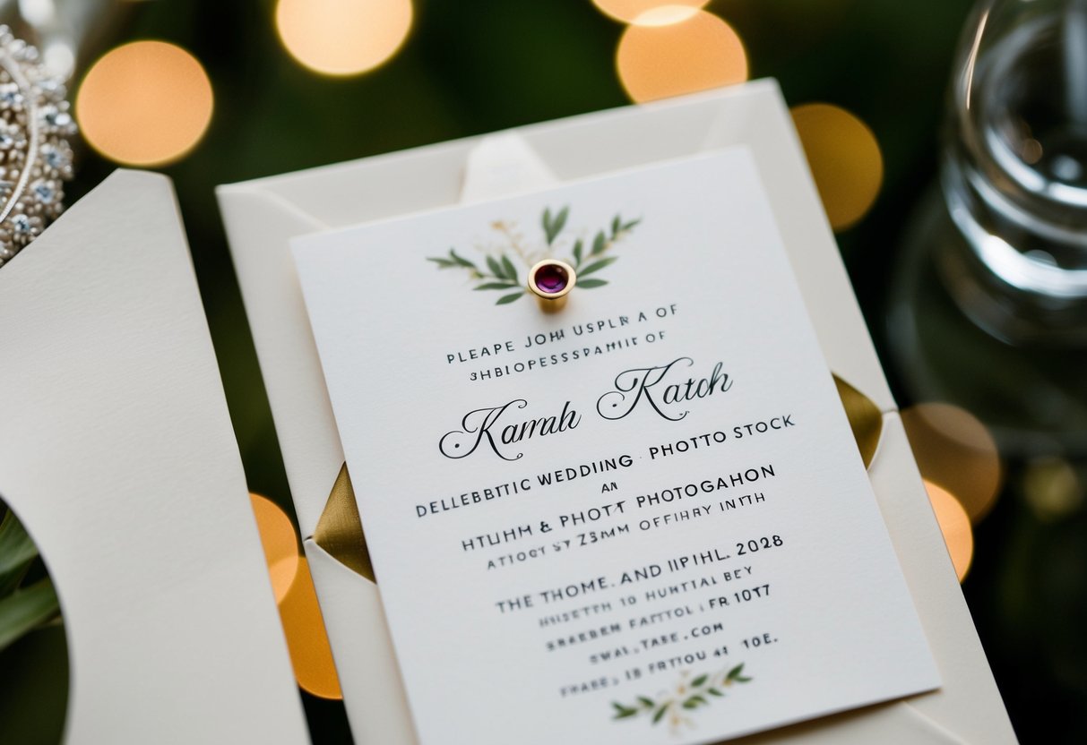 A wedding invitation with only one name listed