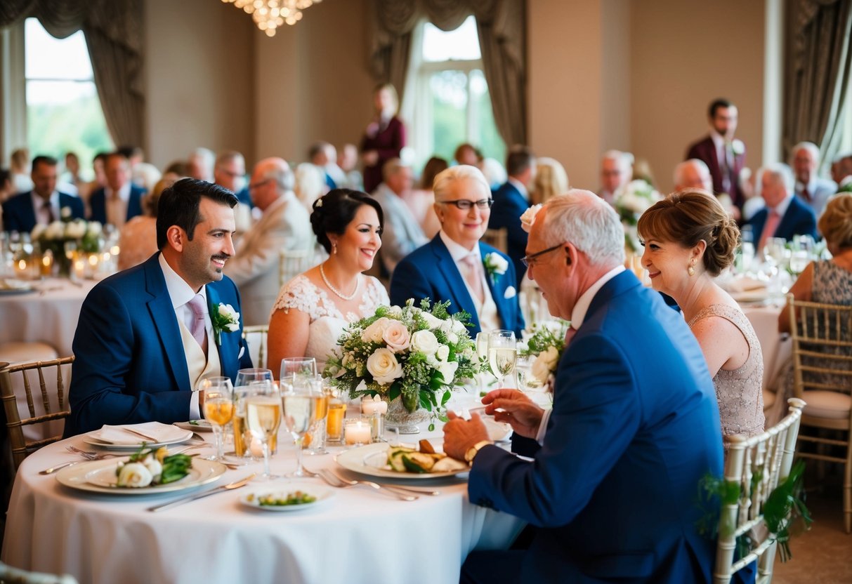 The groom's parents traditionally oversee wedding preparations and host a reception
