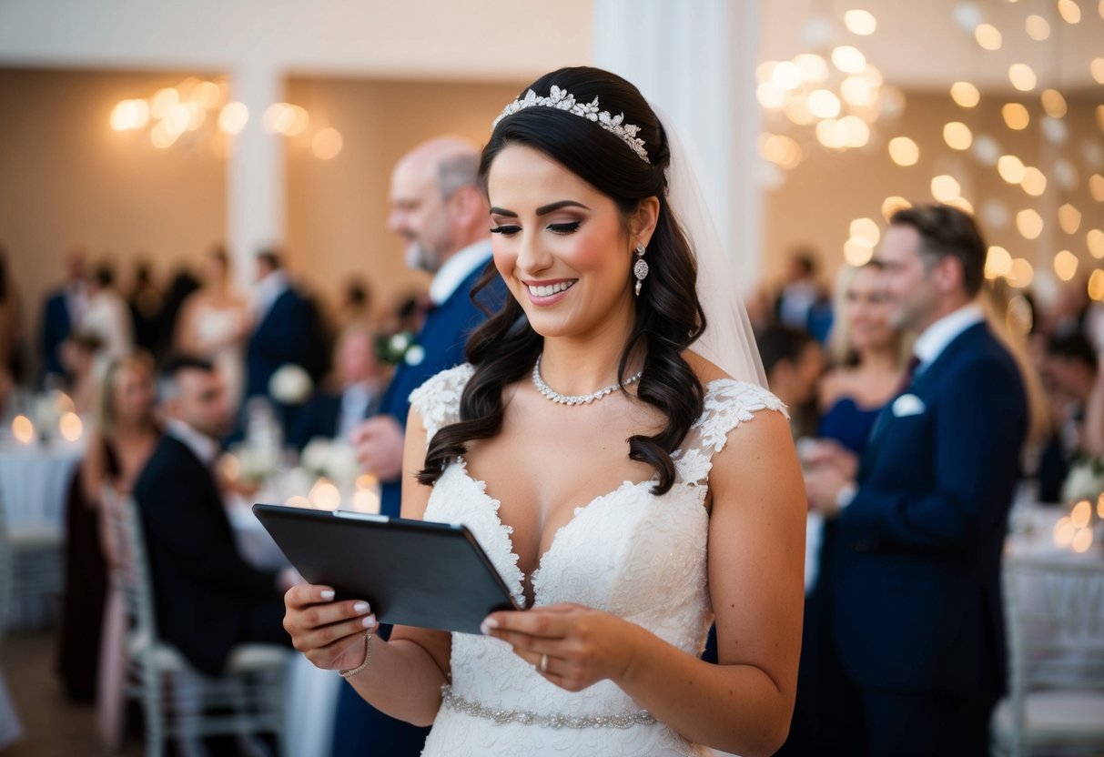 The bride pays for the reception and celebration, including venue, catering, decorations, and entertainment