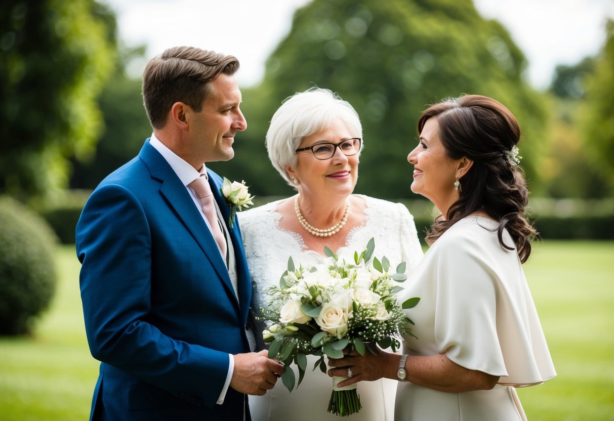The mother of the groom typically helps coordinate wedding details and offers support to her son and future daughter-in-law