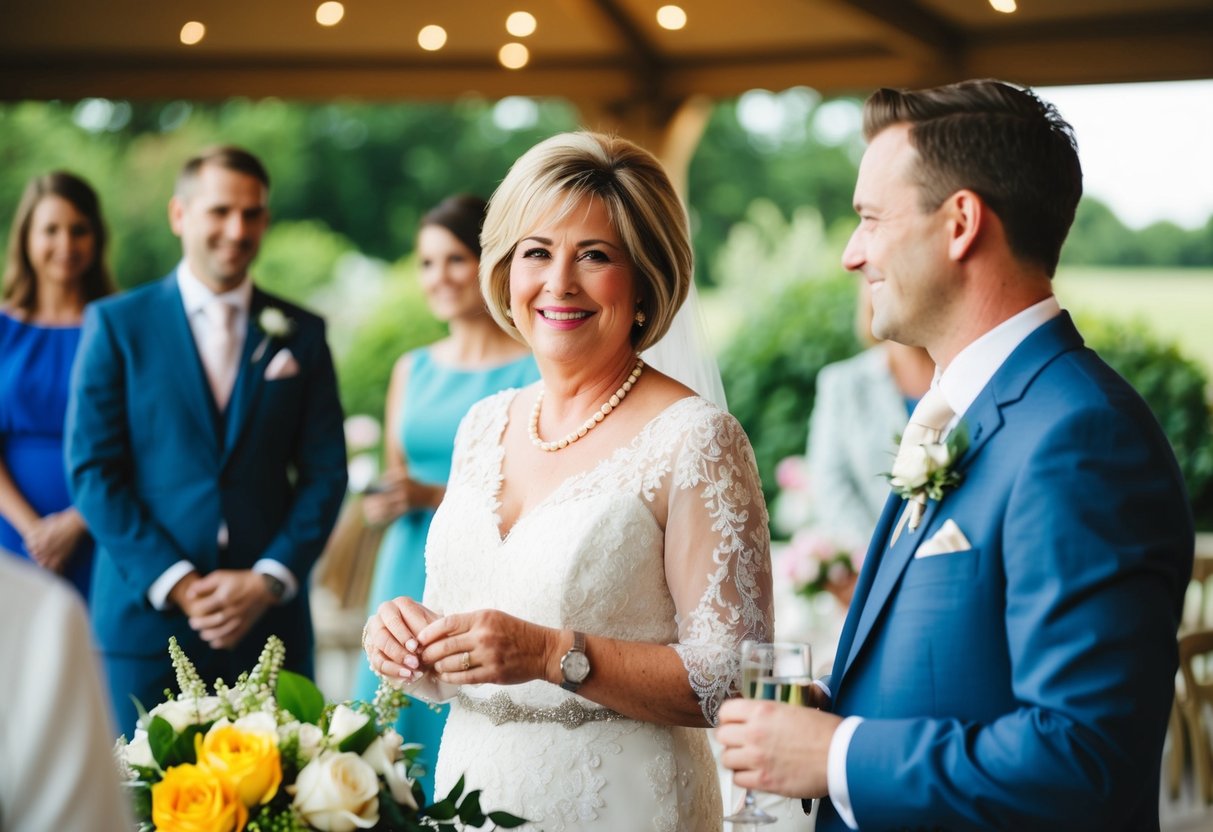The mother of the groom typically helps with post-wedding tasks like organizing gifts and thanking guests