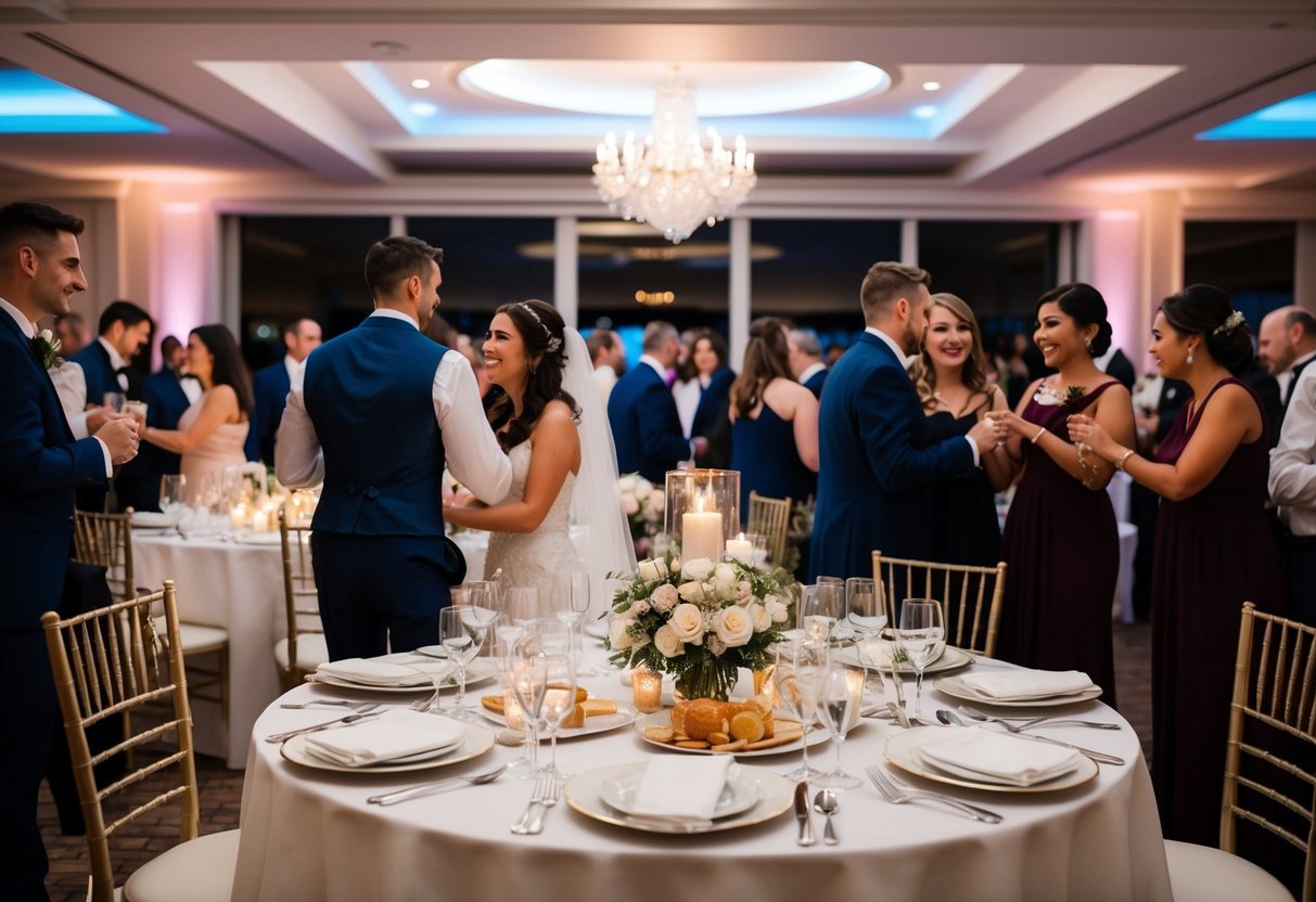 A wedding reception: evening, filled with dancing, music, and socializing. A wedding breakfast: morning, elegant dining and toasting