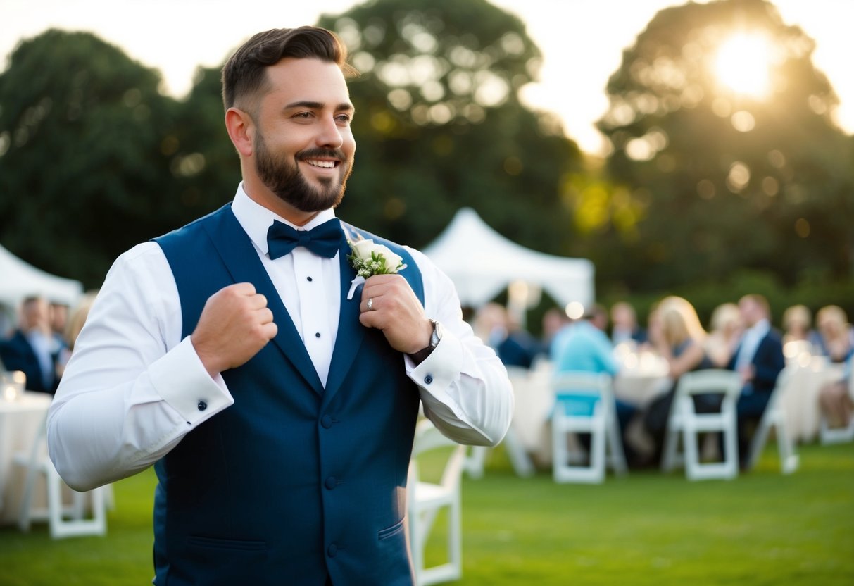 The best man pays for the groom's suit, bachelor party expenses, and any travel or accommodation costs