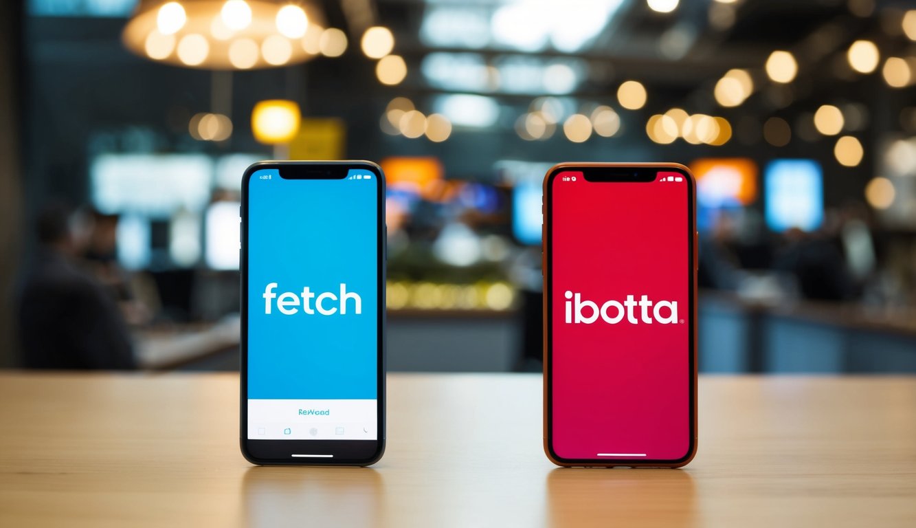 Two apps, Fetch and Ibotta, compete in a digital marketplace