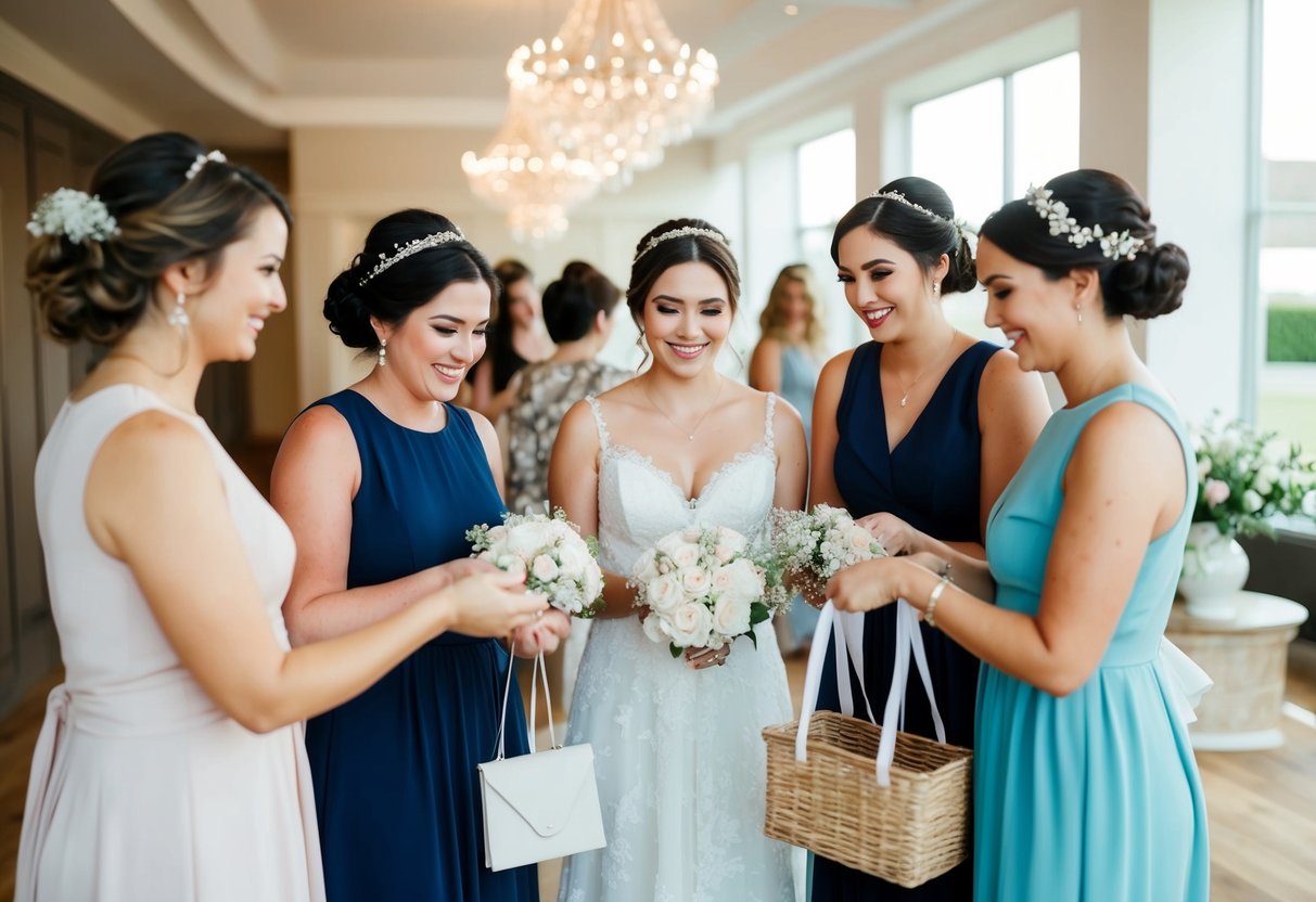 Bridesmaids purchasing wedding day accessories and contributing to pre-wedding events
