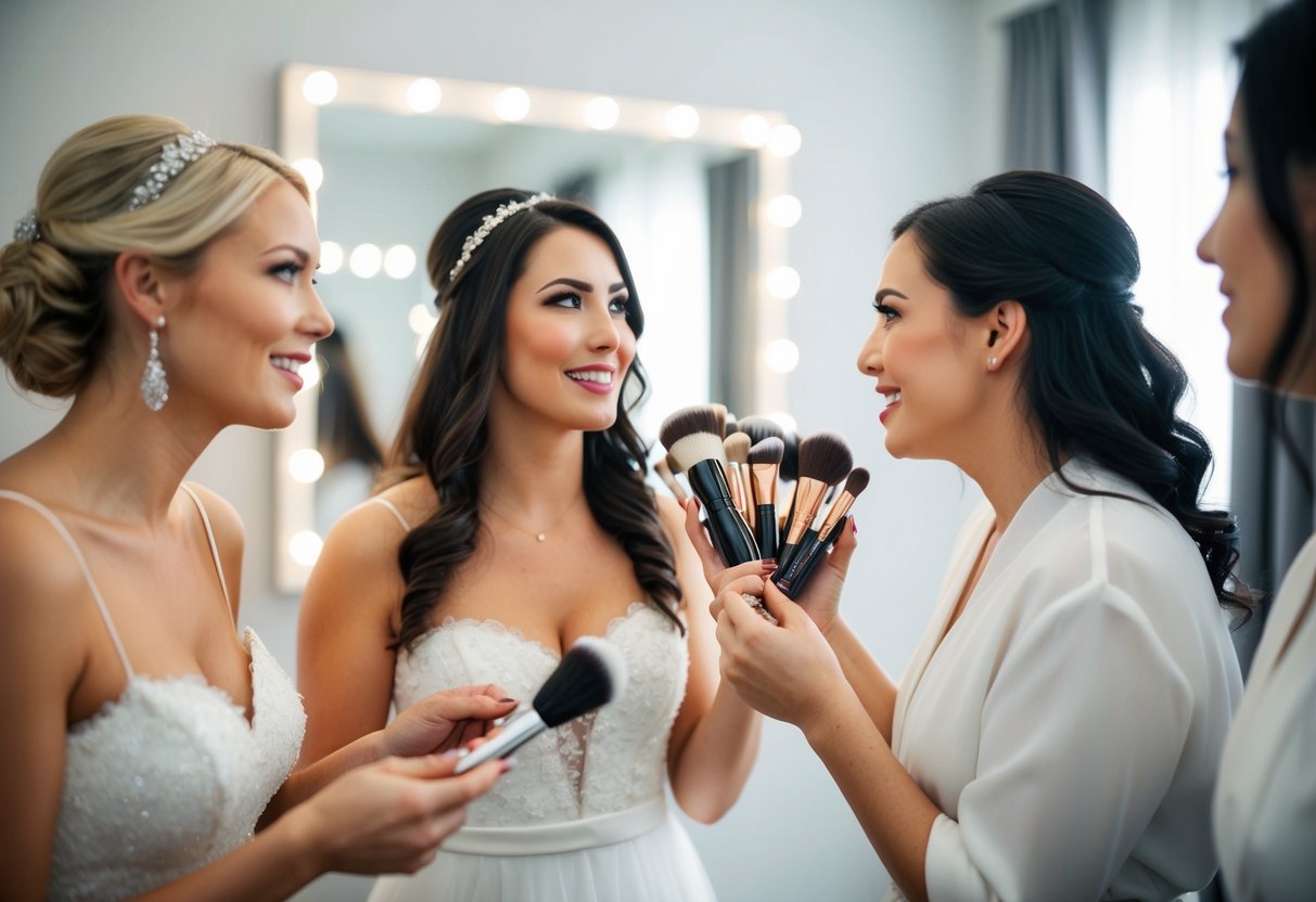 A bridesmaid comparing prices of professional makeup and weighing the benefits