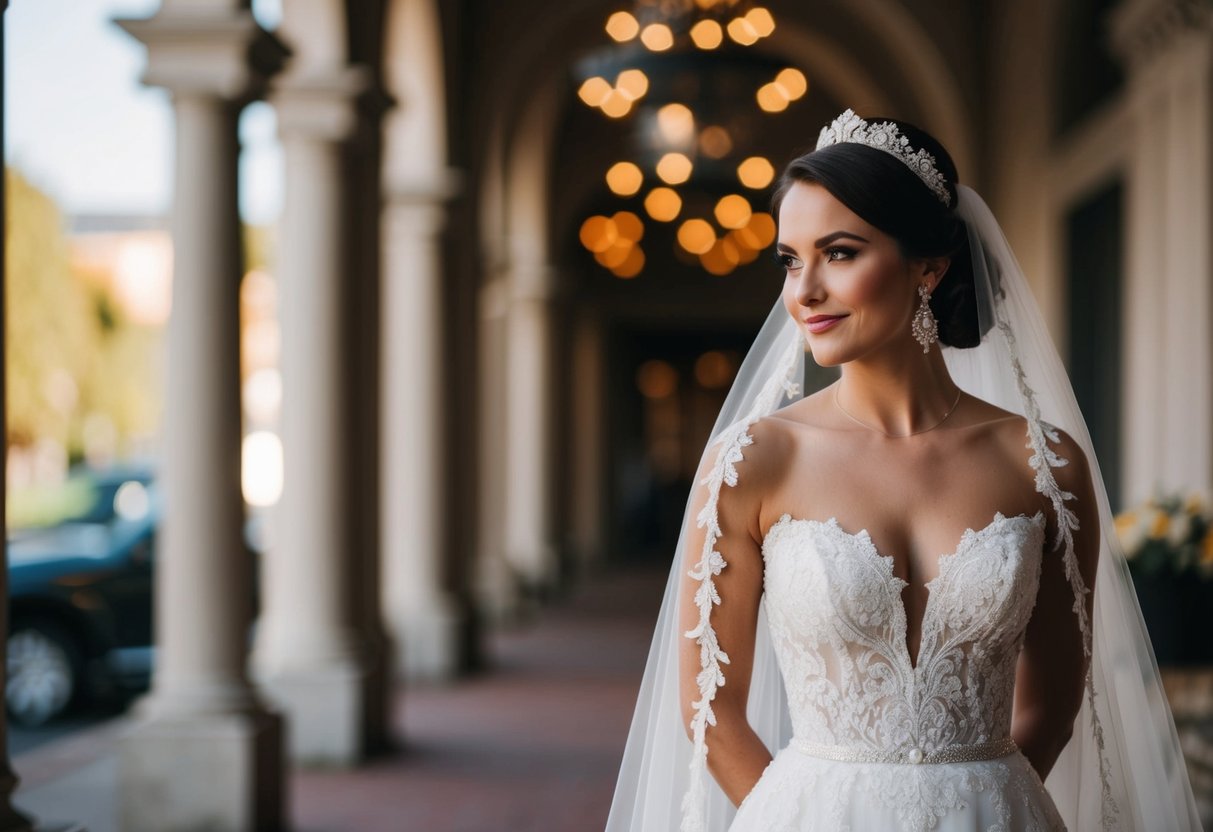 The elegant wedding dress was paid for by an undisclosed benefactor