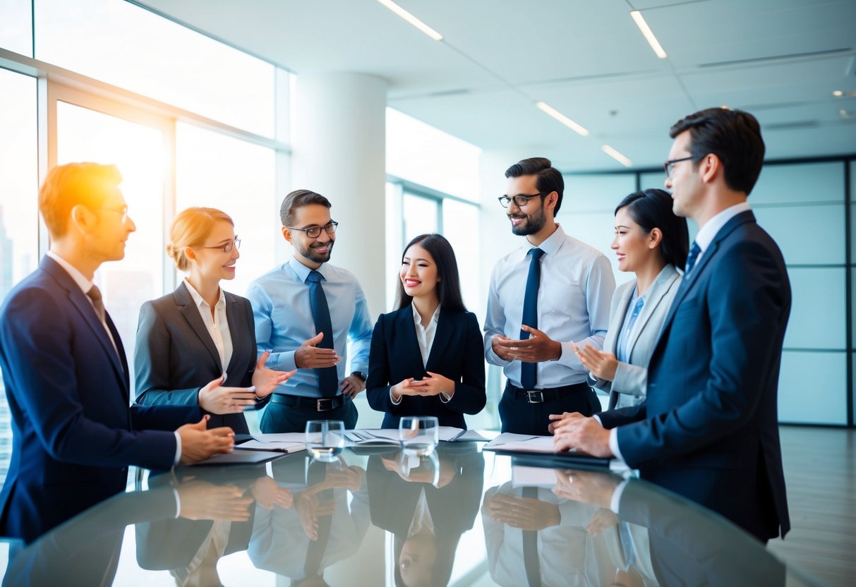 Un groupe de personnes discutant et comparant GME avec d'autres formes de collaboration dans un cadre professionnel