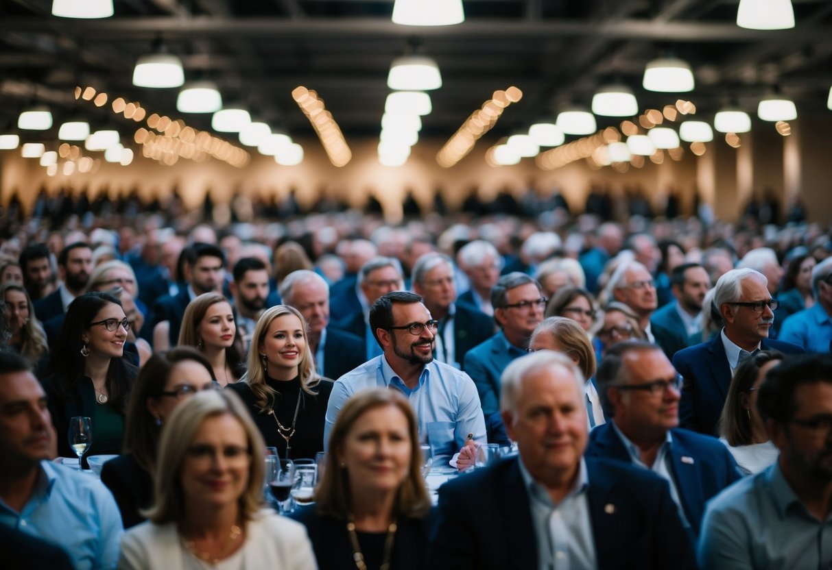 A crowded event with 200 attendees