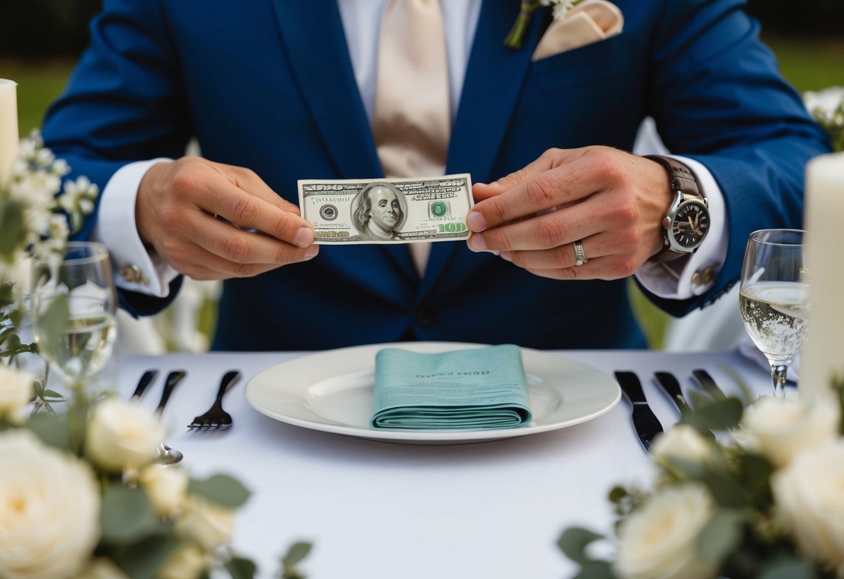 The groom's family pays for wedding expenses: venue, catering, decorations, and entertainment