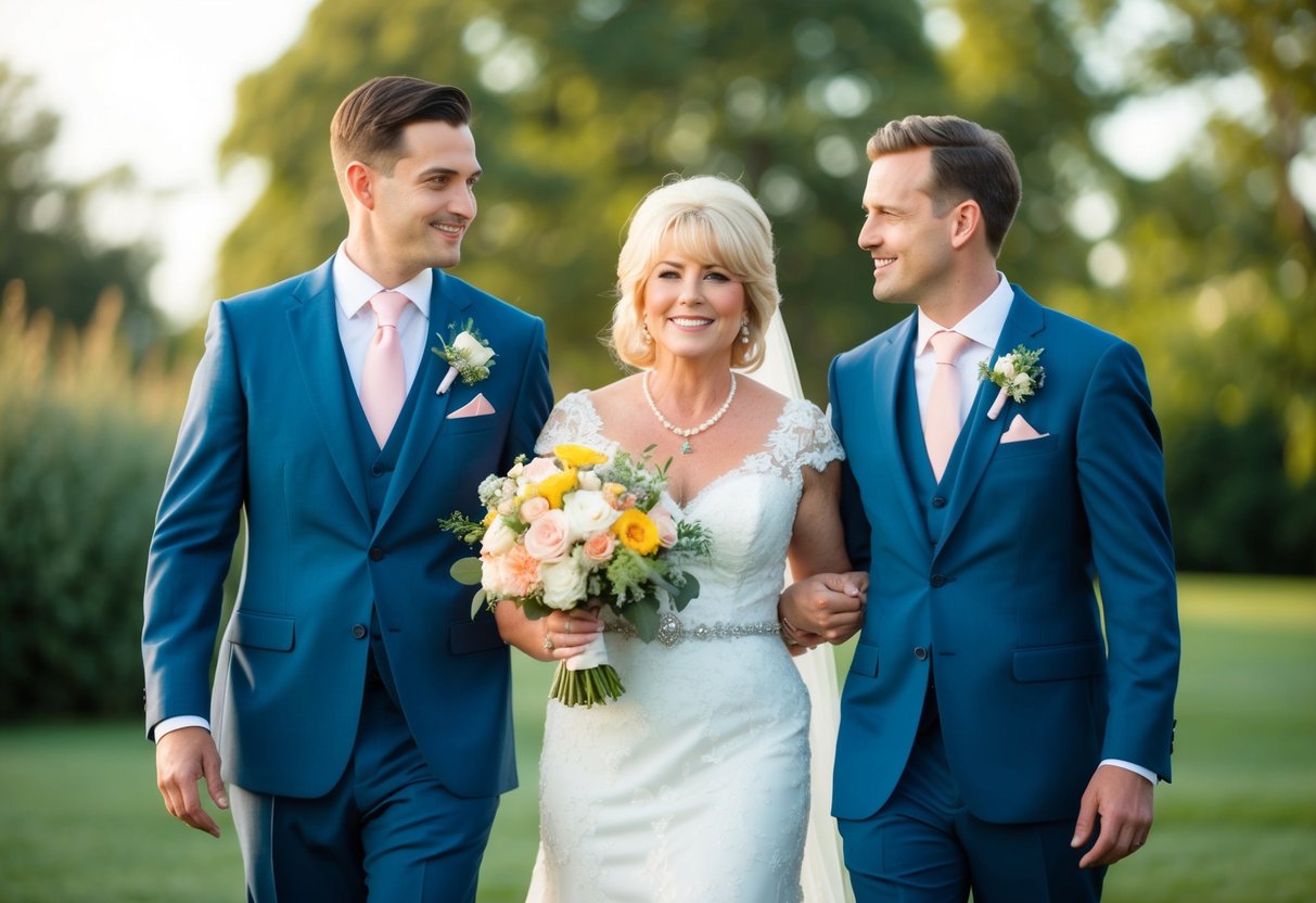 A mother of the groom should avoid wearing a color palette that clashes with the wedding theme, such as bright or attention-grabbing colors