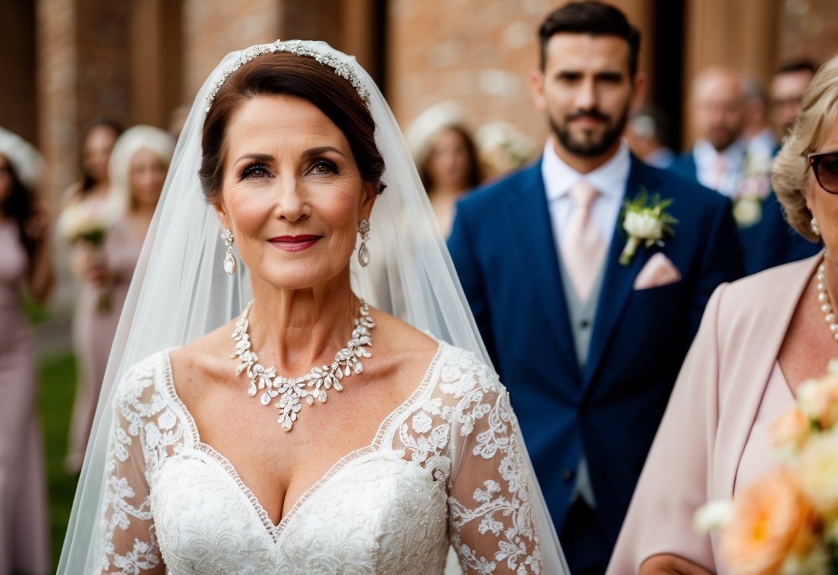 A mother of the groom should avoid wearing white or any color that might overshadow the bride