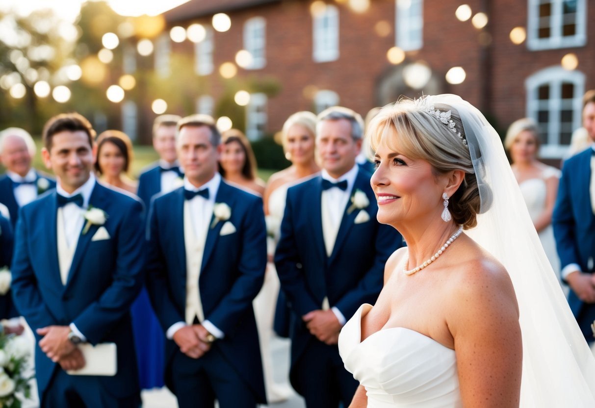 A mother of the bride should avoid wearing white or any color that clashes with the wedding party