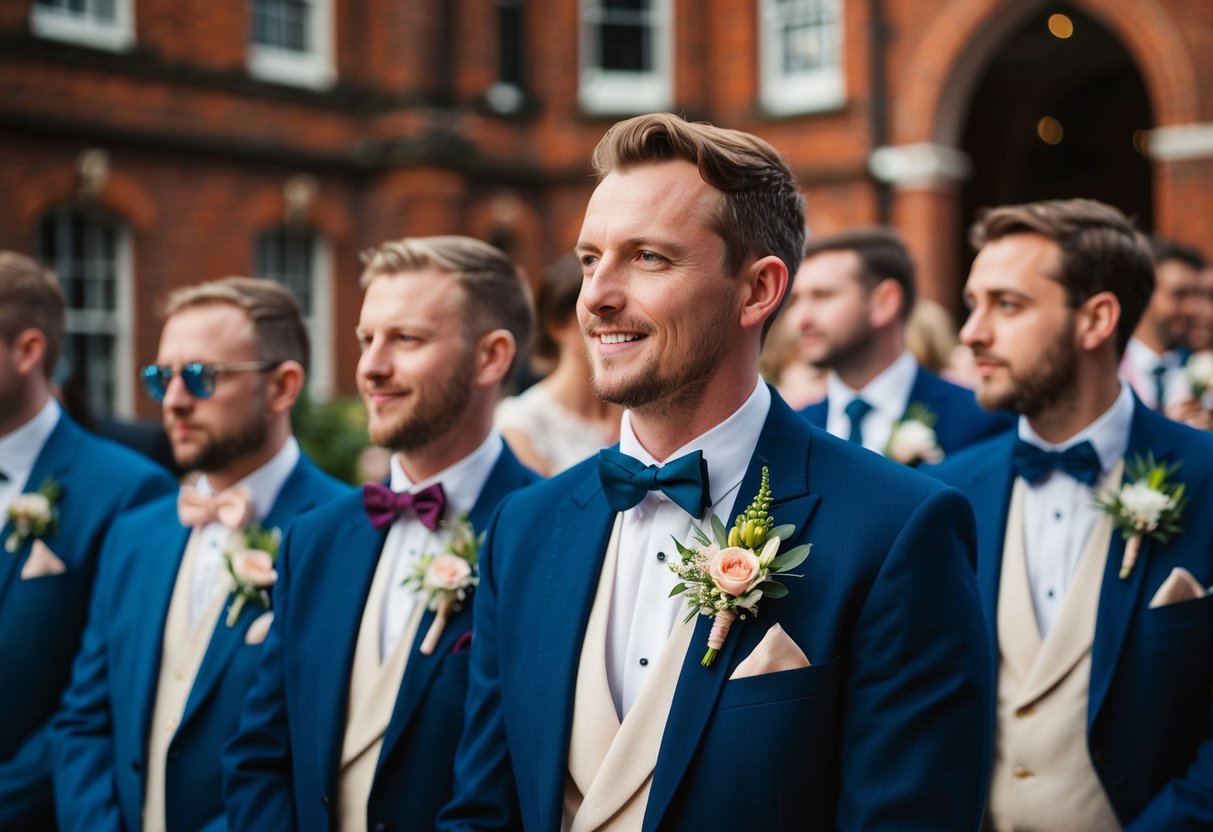 Wedding guests in the UK wear flowers on their lapels or as corsages