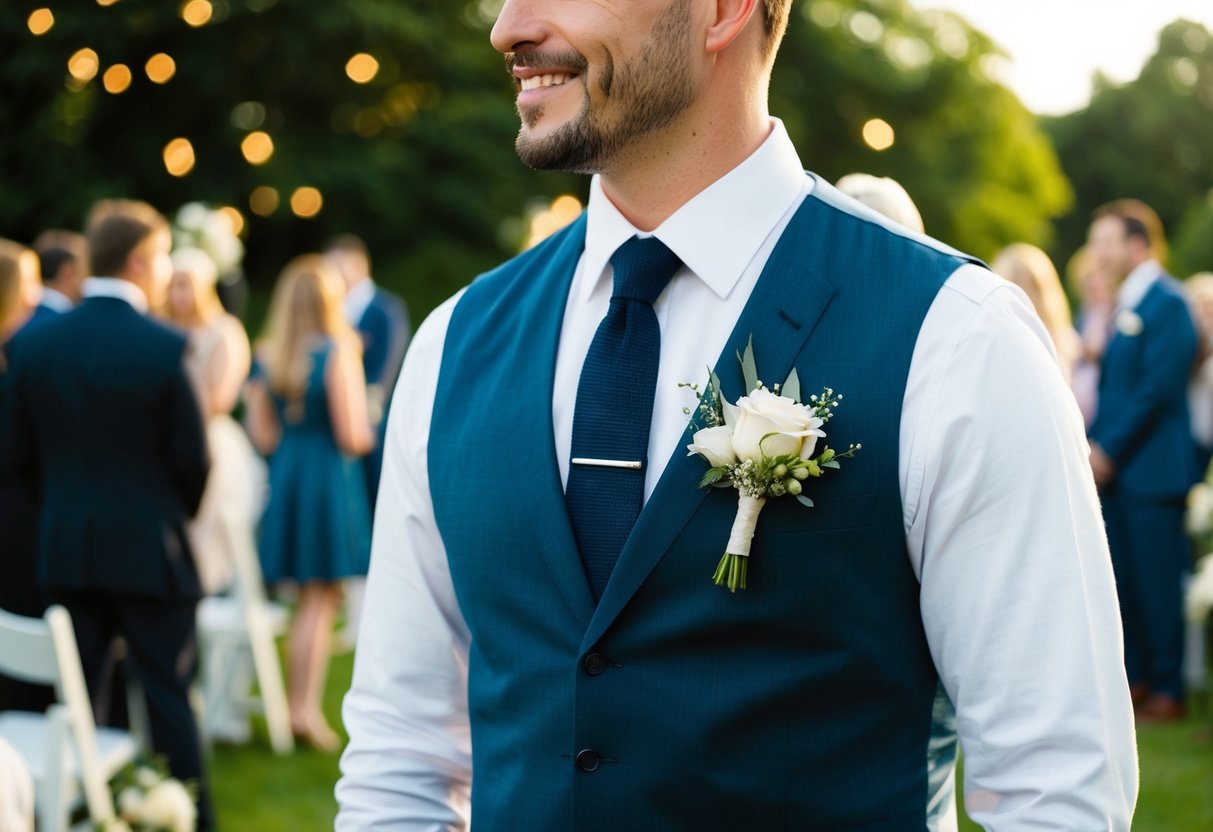 A guest wearing casual attire to a formal wedding