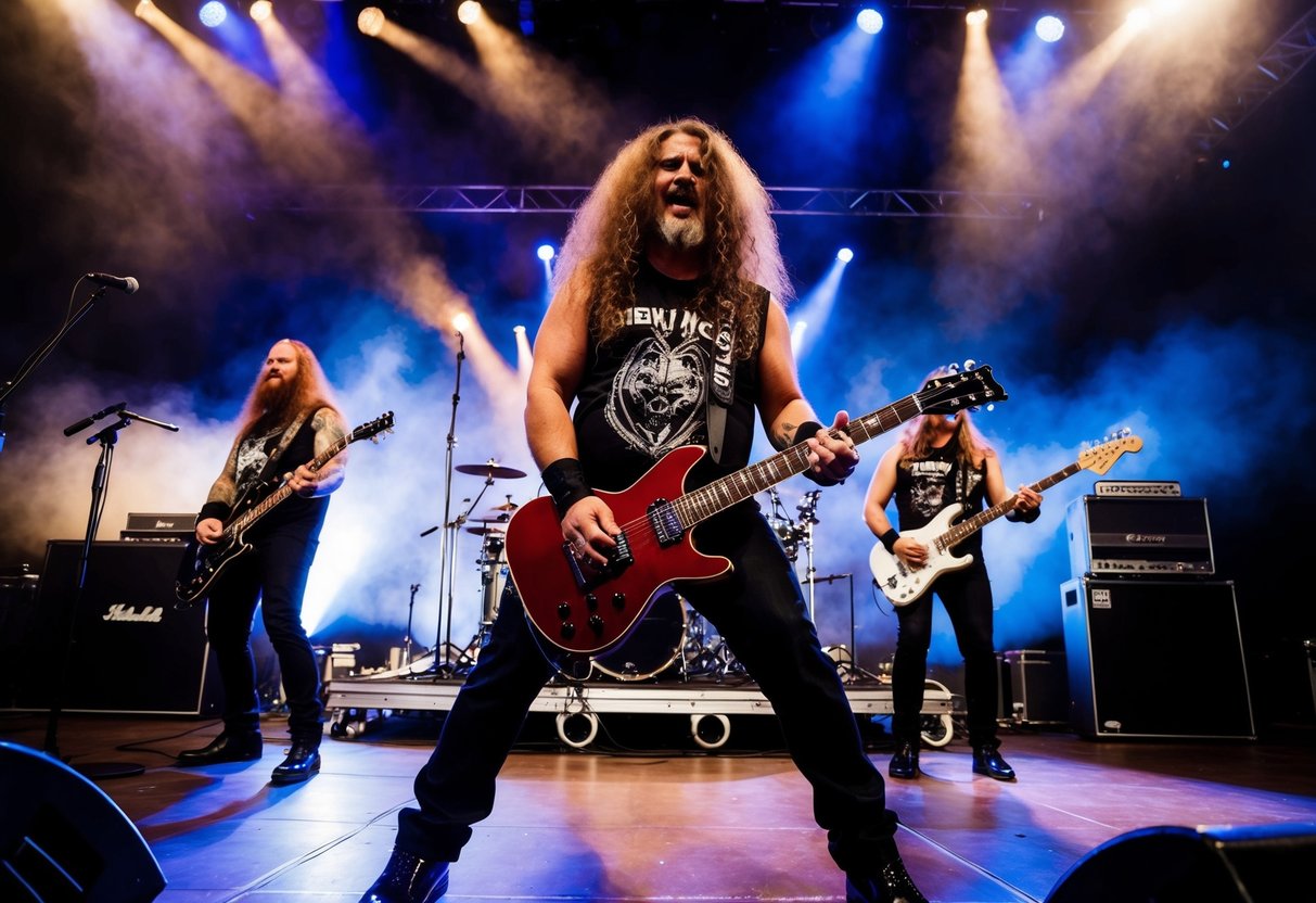 A heavy metal band performing at a wedding ceremony