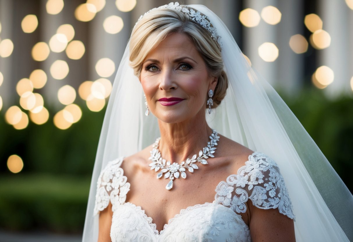 A mother of the bride should avoid wearing white or off-white, as it may overshadow the bride