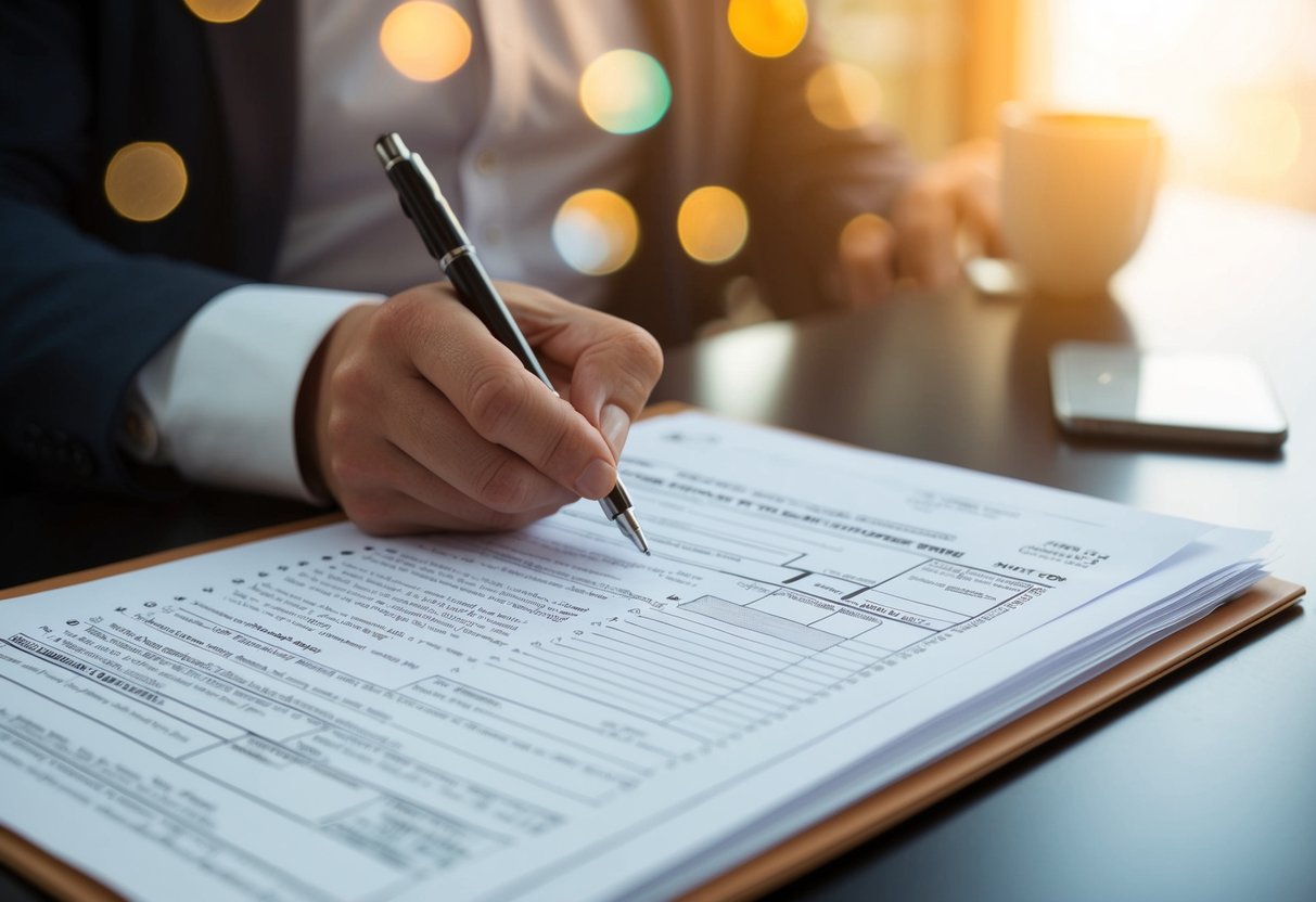 A person filling out tax forms with a plus one listed in the dependents section